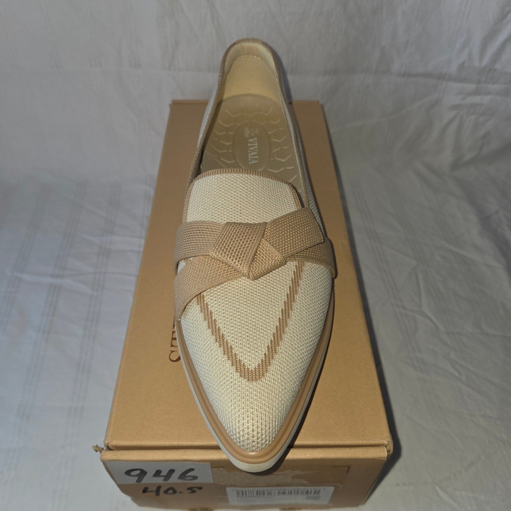 VIVAIA Michelle 2.0 Pointed Toe Bow Loafers Knit Comfort Flats EU 40.5 US 9.5 - Picture 11 of 15